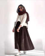 ست دوتیکه وست و دامن زارا مدل سرمه