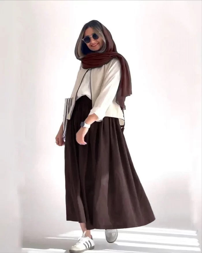 ست دوتیکه وست و دامن زارا مدل سرمه
