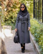مانتو دانشجویی بلند پرشیا مغزی دوزی
