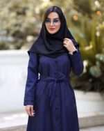 مانتو دانشجویی بلند پرشیا مغزی دوزی