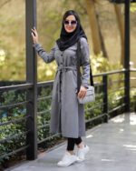مانتو دانشجویی بلند پرشیا مغزی دوزی